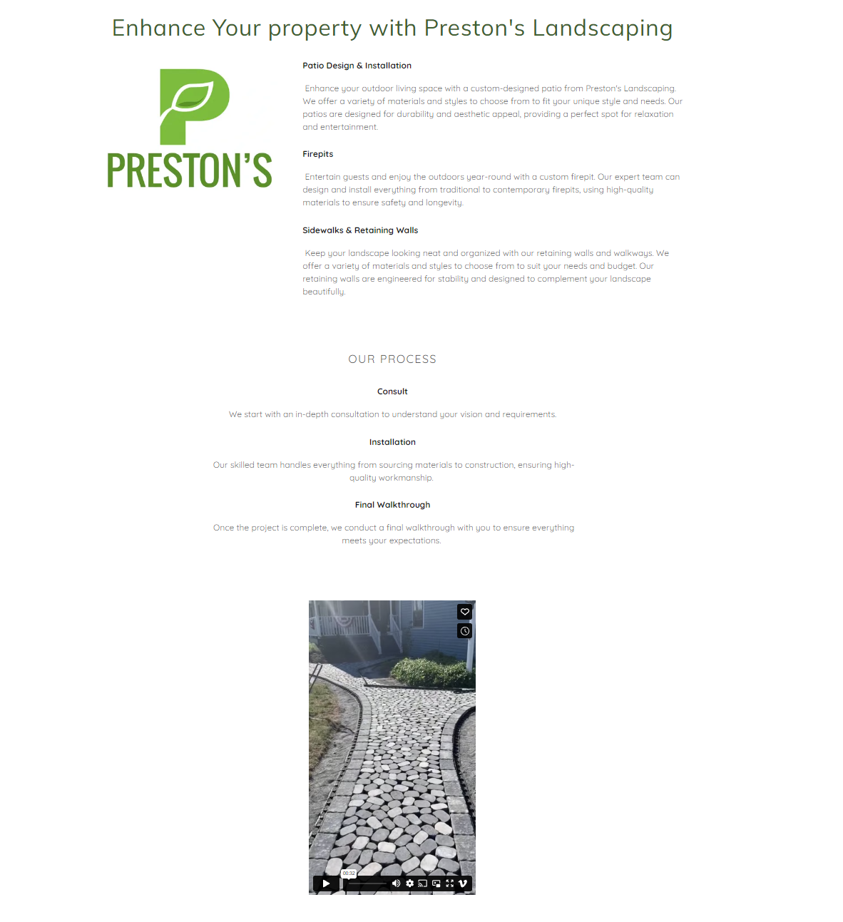 Prestons Landscaping Hardscape Service