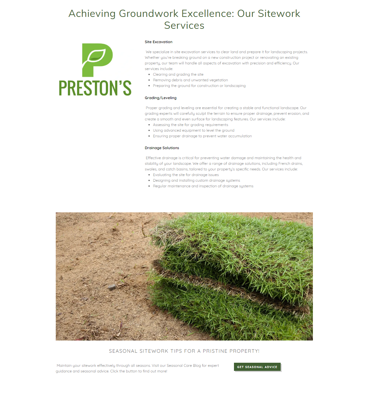 Prestons Landscaping Sitework Service