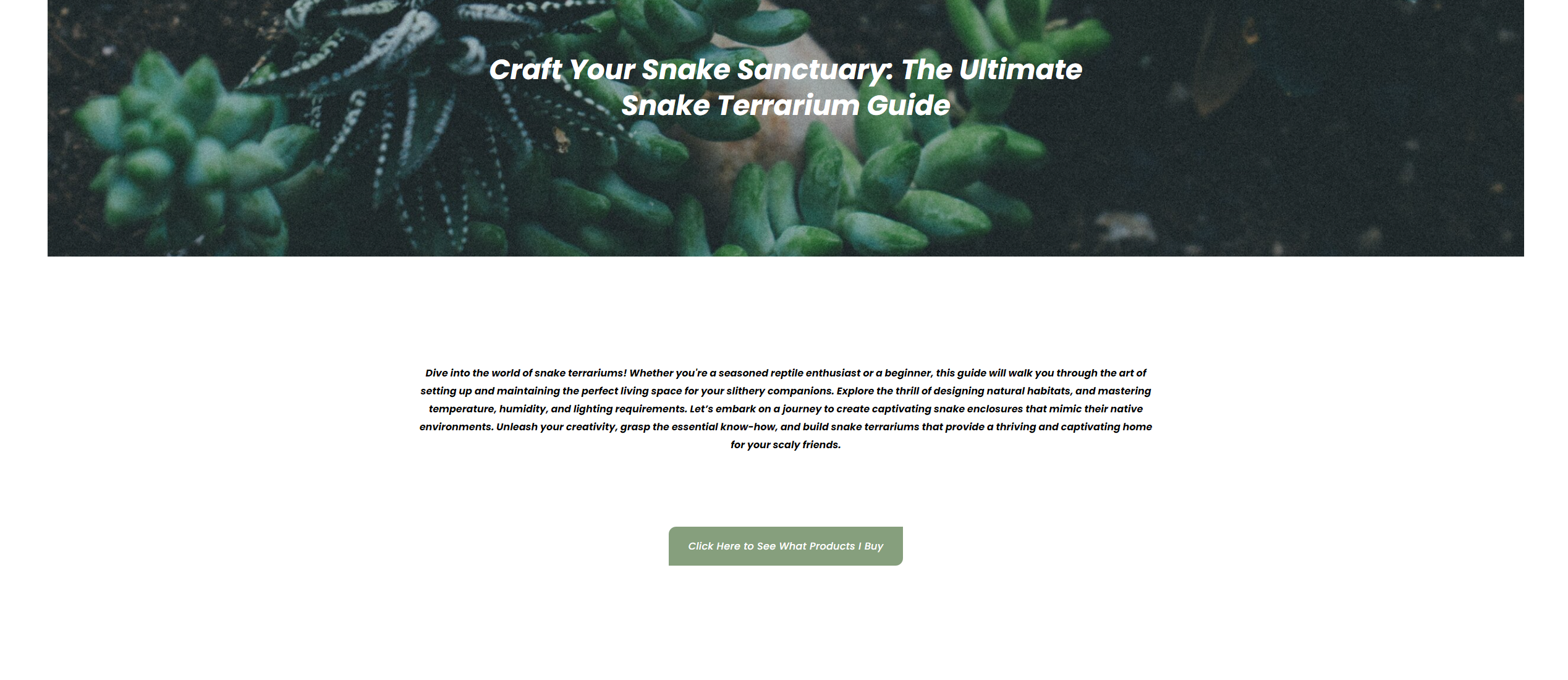 Snakey Haven Enclosure Page